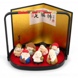 Set de 7 Dieux du bonheur japonais miniatures, SHICHIFUKUJIN