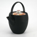 Small round Japanese prestige cast iron teapot, CHÛSHIN KÔBÔ MARUTSUTU, MOMIJI, 0.4 L