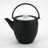 Small round Japanese prestige cast iron teapot, CHÛSHIN KÔBÔ MARUTSUTU, SHIROI, 0.4 L