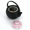 Kleine runde japanische Prestige-Teekanne aus Gusseisen, CHÛSHIN KÔBÔ MARUTAMA, HANA, 0,4 L