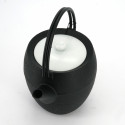 Japanese prestige round cast iron teapot, CHÛSHIN KÔBÔ MARUTSUTU, SHIROI, 1.1 L