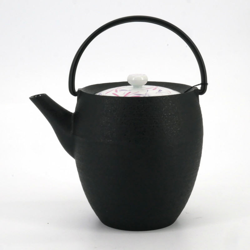 Japanese prestige round cast iron teapot, CHÛSHIN KÔBÔ MARUTSUTU, TOMBO, 1.1 L