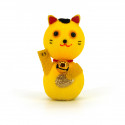 japanese okiagari doll, MANEKINEKO, cat yellow