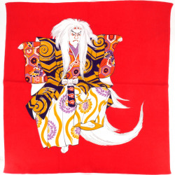 Furoshiki aus japanischer Kunstseide, KAGAMIJISHI, rot, 68 x 68 cm