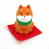Shiba dog ornament in plaster, MAMESHIBA-KARAKUSA