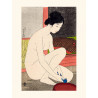 Japanese print, Goyō Hashiguchi, Woman getting out of the bath