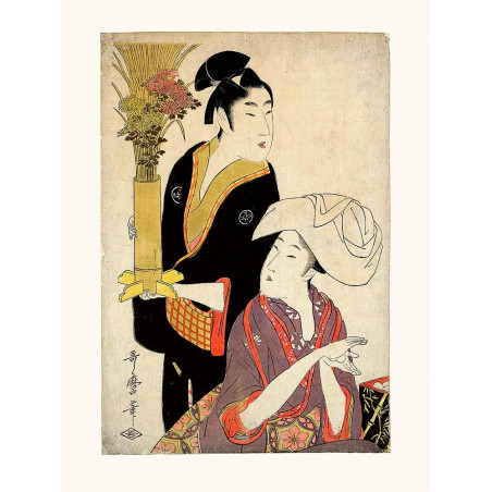 Estampe japonaise, Le neuvieme mois de la serie 5 festivals amoureux, UTAMARO