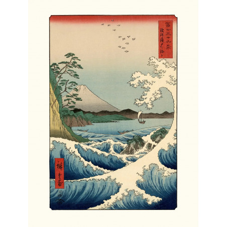 Estampa japonesa, Hiroshige El mar en Satta provincia de Suruga