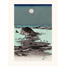 Japanischer Druck, Hiroshige 8 Ansichten von Kanagawa, Ansicht Nr. 3