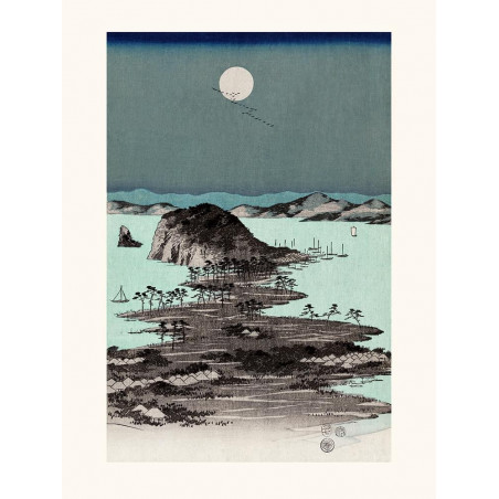 Japanese print, Hiroshige 8 views of Kanagawa, View N°2
