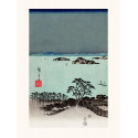 Japanischer Druck, Hiroshige 8 Ansichten von Kanagawa, Ansicht Nr. 2