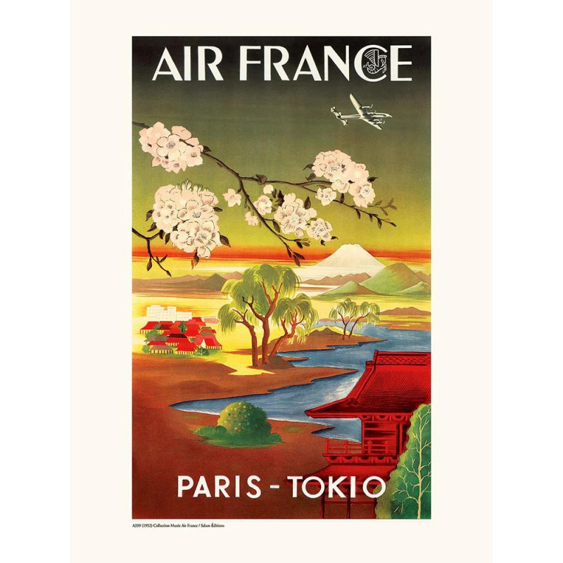 Japanese print, Air France / Paris-Tokio A064 -70x100