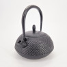 Black enameled Japanese cast iron teapot, ROJI ARARE, 0.3lt