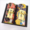 Duo of metallic Japanese tea canisters, NAOMI , 200 g