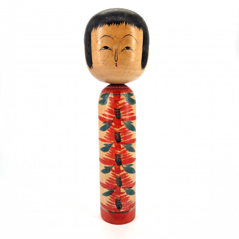 Large Japanese wooden doll, KOKESHI VINTAGE, 24cm