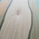 Square pattern rice straw mat cushion - Heihō 55x55cm