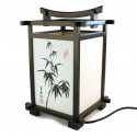 Table lamp black Japanese Bamboo SHINDEN