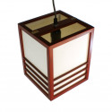 Lampe japonaise plafonier rouge KIKKO