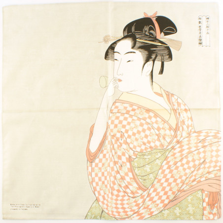 Furoshiki de algodón japonés, VIDRO, 48 x 48 cm