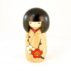 Japanese doll wooden KOKESHI. handmade in Japan - HANAMONOGATARI- UME