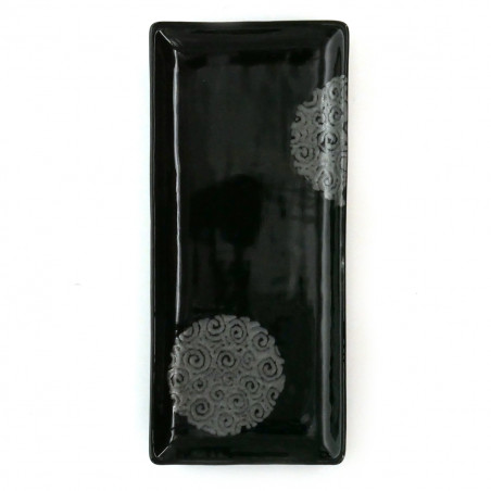 Plato ceramico rectangular negro japonés NARUTO