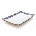 medium-sized rectangular plate with curved corners white TOKUSA