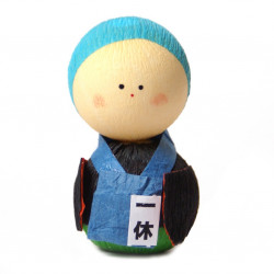 muñeca japonesa de papel - okiagari, OBAASAN, trabajador