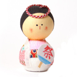 japanische Puppe Okiagari, OMATSURI, Frau