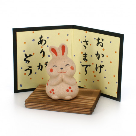 Japanese small ornament with thank you message, ARIGATÔ USAGI, rabbit