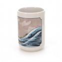 teacup with pictures wave white NAMIURA