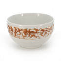 bol japonais à soupe en céramique blanc orangé - shirakaba